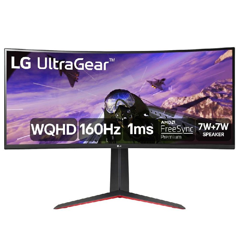 Monitor Gamer Curvo LG UltraGear LG 34", UltraWide, 160Hz, WQHD, 1ms, DisplayPor...