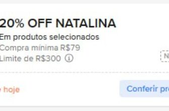 🚨 AUMENTOU O LIMITEEEEE ➡️ 20% OFF em R$79, limitado…