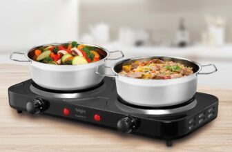 PRECINHO ✅ Fogão Elétrico Portátil Cooktop Elgin Double Cook 2…