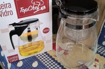 HORA DO CHÁZIN ✅ Chaleira de Vidro 900mL Com Tampa…