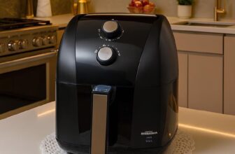 FRITE COM AR Fritadeira Air Fryer Britânia 5,5L 1500W BFR50 Redstone 220V POR 26…