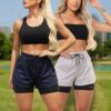 CONFORTÁVEL Kit 2 Short Duplo Compreensão Fitness POR 52 CUPOM: MELINAMODA https…