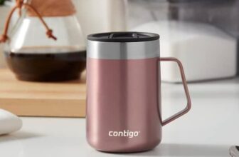 CAFÉZINHO ETERNAMENTE QUENTE Caneca Térmica Street Rose Contigo | 414ml POR 48,9…