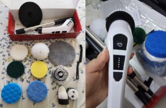 DA UMA MÃO NA LIMPEZA EIN Escova de Limpeza Elétrica 12 em 1 Giratória Recarregá…