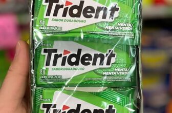 NADA DE PARECER UMA VACA MASCANDO Chiclete Trident Menta Sem Açúcar – Caixa com …