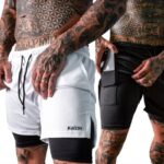 PRO CÊ IR DAR AQUELE TREINÃO Kit 2 Shorts 2 Em 1 Masculino Dryfit Academia DE 11…