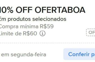CUPOM MERCADO LIVRE – MAROMBA 10% OFF em compras acima de R$59, Limite de R$60 O…