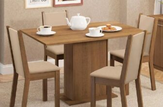 JUNTA A FAMILIA PA JANTA Conjunto Sala de Jantar Madesa c/ 4 Cadeiras DE 679 | P…