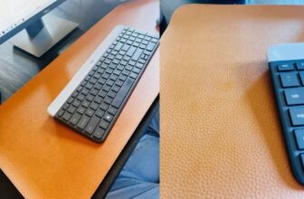 VÁRIAS CORES PRA VC ESCOLHER Mouse Pad Couro Ecológico Costurado 70x30cm POR 19,…