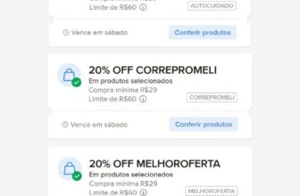 20% OFF em R$29, limitado a R$60 OFF Cuidados Pessoais cupom: AUTOCUIDADO https…