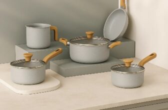 AQUI TUA COZINHA FICA CHIQUES Jogo De Panelas Antiaderente Cerâmica Mimo Style 5…