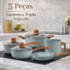 Jogo De Panelas Cerâmico Triplo Indução Tuut Ecoglid 5 Peças POR 263,47 CUPOM: …