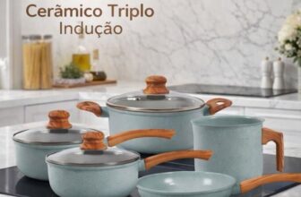 Jogo De Panelas Cerâmico Triplo Indução Tuut Ecoglid 5 Peças POR 263,47 CUPOM: …