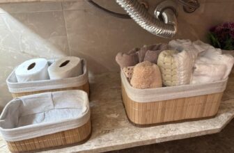 SUA CASA DE PINTEREST AQUI Kit 3 Cestos Organizador Com Forro De Bambu Bege – Gr…