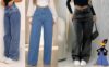 Calça Jeans Wide Leg Feminina Cintura Alta Pantalona – Três Opções de Cores DE …