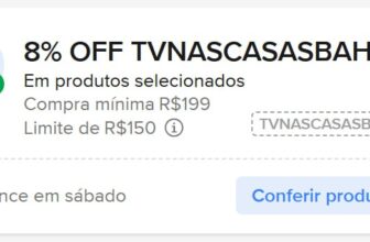 CUPOM ML x CASAS BAHIA AINDA TÁ VALENDO, PEGUE SUA TV NOVA 8% OFF em R$199, lim…