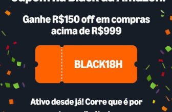 TOMA OUTRO CUPOM AMAZON R$150 OFF a partir de R$999 Cupom: BLACK18H https://amz…