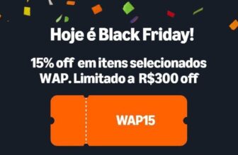 NOVO CUPOM AMAZON EM PRODUTOS WAP 15% OFF limite de R$ 300 OFF, resgate o cupom…