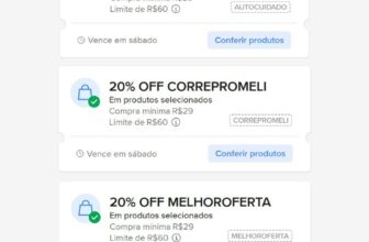 20% OFF em R$29, limitado a R$60 OFF Cuidados Pessoais cupom: AUTOCUIDADO https…