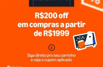 NOVO CUPOM AMAZON   R$200 off em compras a partir de R$1999 em TVs e PC. Cupom:…