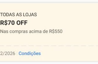 MEGA OFERTA ENCONTRADA!  R$70 OFF em R$550: C3TU5 CUPOM: SHOPEE https://s.shope…