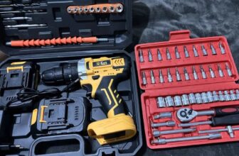 Furadeira Parafusadeira de Impacto 2 Baterias 21v + 46 Peças 110v/220v 60Hz DE …