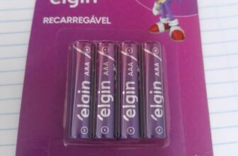 PRA TU NÃO FICAR SEM PILHA Pilha recarregável AAA 1000mAh Elgin com 4 unids POR …