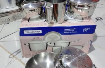 PRA TU PASSAR DE HERANÇA Jogo de Panelas Tramontina Allegra em Aço Inox com Fund…