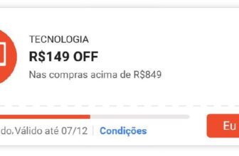 CUPOM SHOPEE TECNOLOGIA R$149 OFF em R$849Resgate aqui https://s.shopee.com.br/…