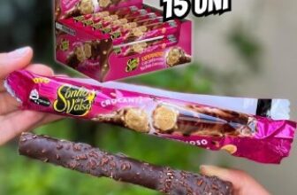 Stick Wafer Recheado Sonho de Valsa Sabor Chocolate – Display com 15 unidades d…