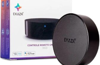 Esse dá pra controlar sua TV e seu ar condicionado pela Alexa EKAZA Controle Rem…