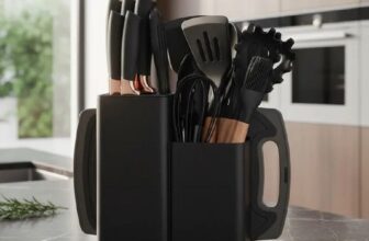 Kit 19 Utensílios De Cozinha Cabo Madeira Silicone – Quatro Opções de Cores DE …