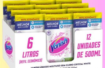 MANCHAS SUMINDO COM ELE Vanish Tira Manchas Líquido – 12 unidades de 500mL DE 10…
