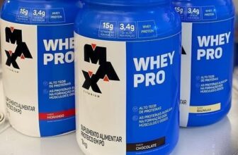 Whey Pro Max Titanium Concentrado Pote 1kg – Baunilha, Chocolate ou Morango DE …