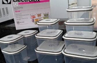 Kit 16 Potes Eletrolux Herméticos de Plástico Retangular DE 142 | POR 109 até 3…