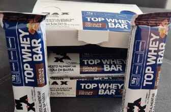 12 unid. Top Whey Bar 41g, Chocolate e Avelã, Max Titanium DE 78 | POR 44,84  A…