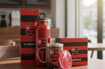 VAI DAR PÉ PRO PSG NÃO Kit Flamengo Caneca Térmica com Tampa + Garrafa Squeeze 5…