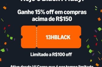NOVO CUPOM AMAZON   15% OFF acima de R$150, limite R$100 Cupom: 13HBLACK https:…
