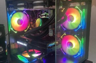 A CASA DO MONSTRO COM 4 FANS E RGB Gabinete Gamer Hayom Aquário Com 4 Cooler Fan…