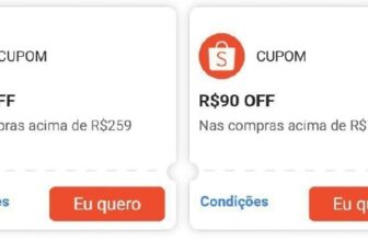 CUPONS SHOPEE  R$30 OFF em R$259 R$90 OFF em R$799Ative aqui https://s.shopee.c…