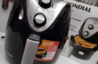 PARCELADINHA PRA TER REFEIÇÕES SAUDÁVEIS Fritadeira Air Fryer 3,5l Preta Mondial…
