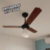 SEM PASSAR CALOR ATOA AQUI Ventilador De Teto Loren Sid Lumi M3 3 Pás DE 297 | P…