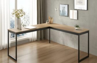 Mesa Em L Industrial Escrivaninha De Canto Nórdico 150x74x45 DE 269 | POR 172,4…