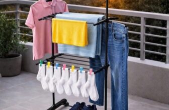 VARAL DE CHÃO TOP DEMAAIS Varal De Chão Varal De Roupas 3 Andares Dobrável Grand…