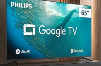 DAR UM VISU NAQUELE FUT NO TELÃO Smart TV 65” 4K UHD PHILIPS Google TV DE 3.231…