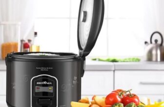 BARATIN PRA TU NÃO QUEIMAR O ARROZ! Panela De Arroz Britânia Pa5 Prime Preta 220…