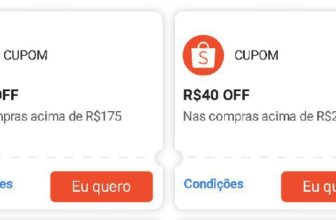 CUPONS SHOPEE DO DIA R$25 OFF em compras acima de R$175 R$40 OFF em compras aci…