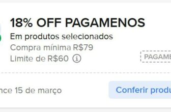 NOVO CUPOM ML  Cupom Relâmpago  18% OFF no site em compras a partir de R$79, li…