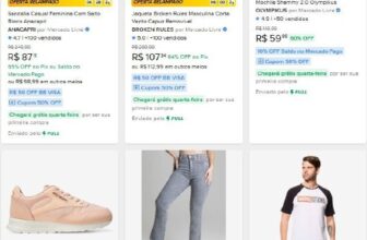 50% OFF EM SELECIONADOS DE MODA NO MLResgate nesse produto abaixo https://merca…