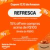 NOVO CUPOM APP AMAZON  15% OFF em compras acima de R$100, limite de R$80 Cupom:…